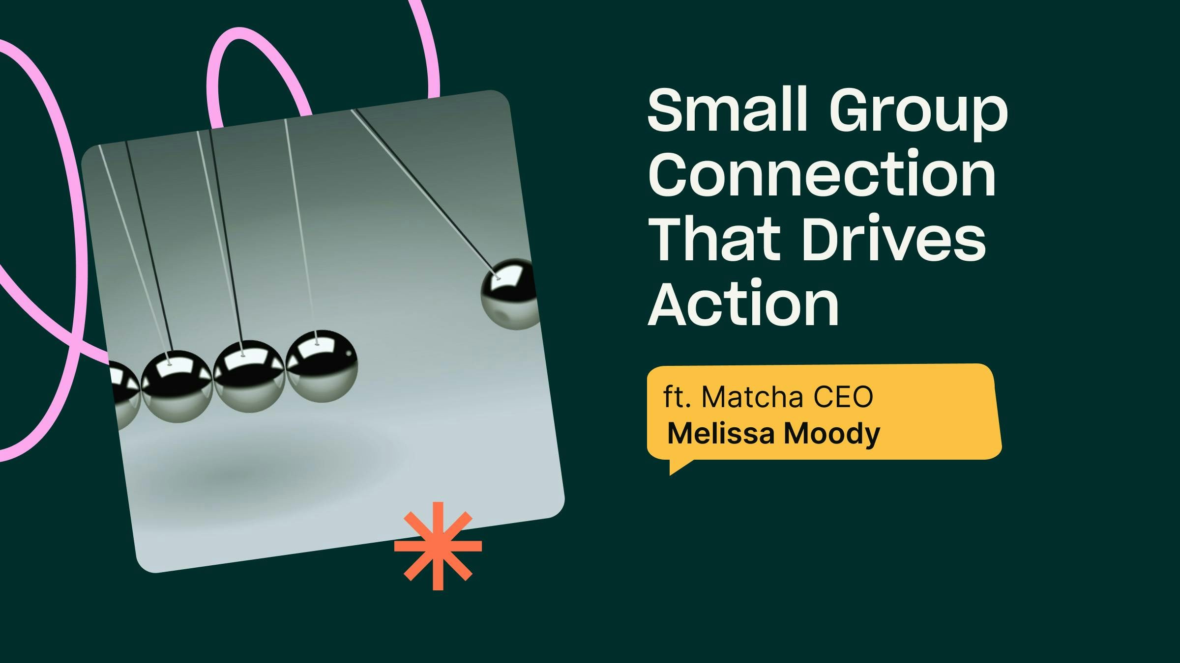 Small group connection that drives action - image of a newton's cradle in action